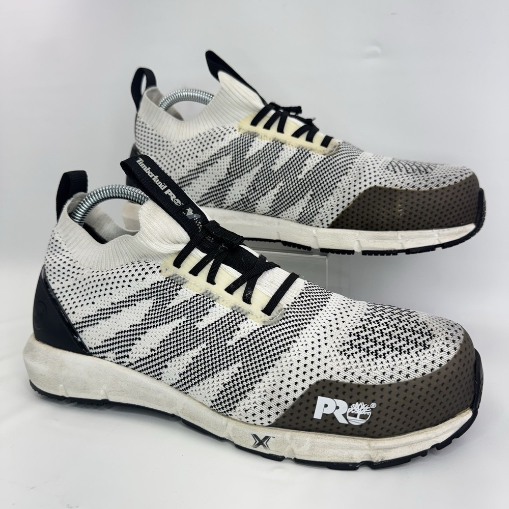 Timberland PRO Womens 8.5 Wide Gray Knit Work Sneakers ReBOTL Lightweight - Picture 10 of 11